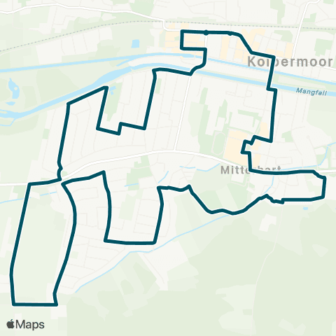 Die Münchner VerkehrsVerbund  StadtBus Kolbermoor Kolbermoor Bf - Hertopark - Schlarbhofen - Kolbermoor Bf map