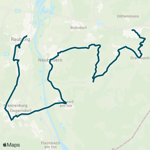 Die Münchner VerkehrsVerbund  (Raubling - ) Brannenburg - Nußdorf ( - Achenmühle) map