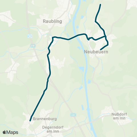 Die Münchner VerkehrsVerbund  Brannenburg - Raubling - Altenmarkt (Inn) - Winkl map