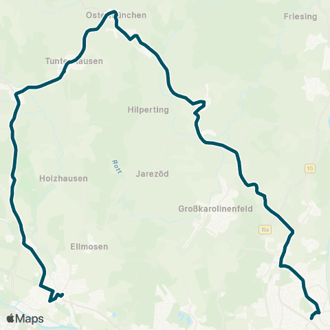 Die Münchner VerkehrsVerbund  Bad Aibling - Beyharting - Ostermünchen - Tattenhausen - Rosenheim map