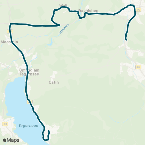 Die Münchner VerkehrsVerbund  Tegernsee - Gmund - Wall - Miesbach - Agatharied map