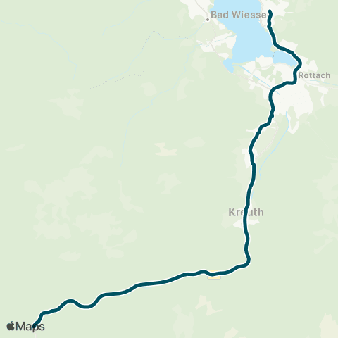 Die Münchner VerkehrsVerbund  Tegernsee - Rottach-Egern - Wallberg - Kreuth - Stuben map