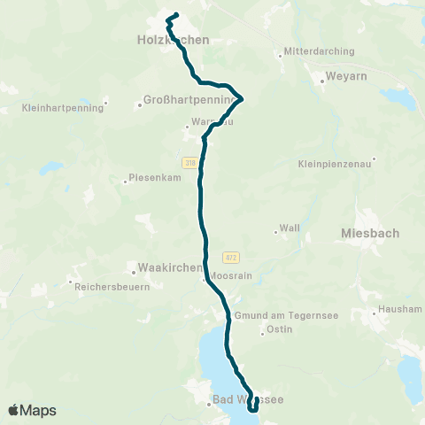 Die Münchner VerkehrsVerbund  Tegernsee - Bad Wiessee - Gmund - Warngau - Holzkirchen map