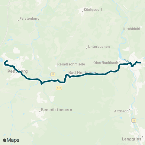 Die Münchner VerkehrsVerbund  Bad Tölz - Blombergbahn - Bad Heilbrunn - Penzberg map