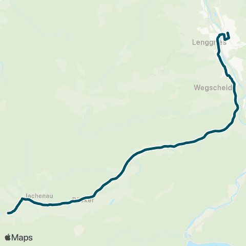 Die Münchner VerkehrsVerbund  Lenggries - Wegscheid - Jachenau map