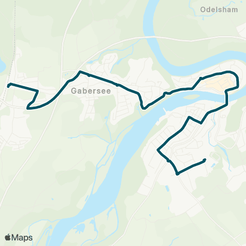 Die Münchner VerkehrsVerbund  Stadtbus Wasserburg Badria - Stadt Busbahnhof - Wasserburg Bf (Reitmehring) map
