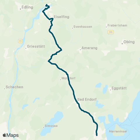 Die Münchner VerkehrsVerbund  Wasserburg Stadt - Halfing - Bad Endorf - Prien map