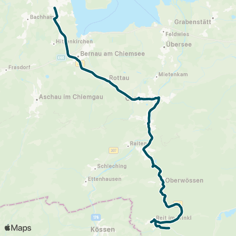 Die Münchner VerkehrsVerbund  Reit im Winkl - Marquartstein - Bernau - Prien map