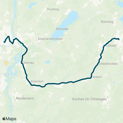 Die Münchner VerkehrsVerbund  Rosenheim - Rohrdorf - Frasdorf - Prien map