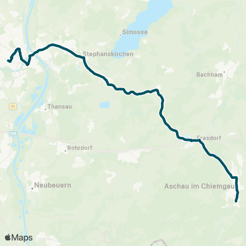 Die Münchner VerkehrsVerbund  Rosenheim - Riedering - Söllhuben - Frasdorf - Aschau map