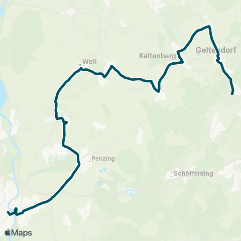 Die Münchner VerkehrsVerbund  Landsberg - Weil - Egling a.d.Paar - Geltendorf map