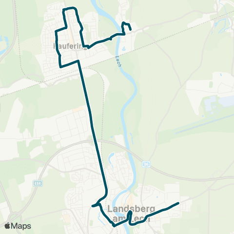 Die Münchner VerkehrsVerbund  Adlerstraße - Landsberg - St.-Ulrich-Platz - Kaufering Bf Nord map