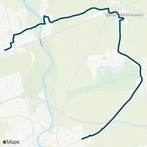 Die Münchner VerkehrsVerbund  (Landsberg - ) Landsberg, Adlerstraße - Penzing - Kaufering Bf Nord map