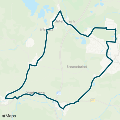 Die Münchner VerkehrsVerbund  Penzberg - Iffeldorf - Habach - Sindelsdorf - Penzberg map