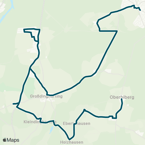 Die Münchner VerkehrsVerbund  Deisenhofen - Großdingharting - Straßlach - Oberbiberg map