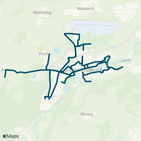 Die Münchner VerkehrsVerbund  MVV-RufTaxi Fürstenfeldbruck / Emmering map