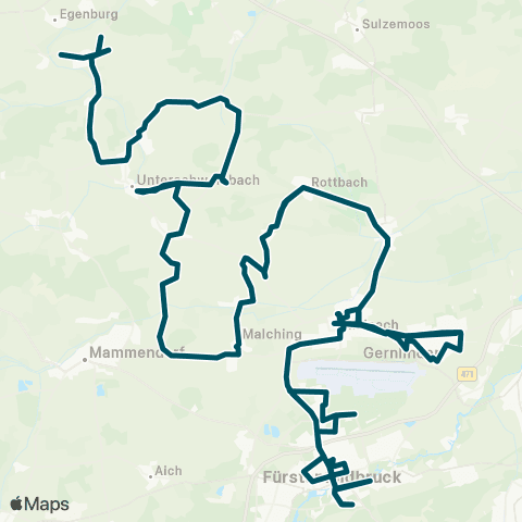 Die Münchner VerkehrsVerbund  MVV-RufTaxi Maisach / Unterschweinbach / Egenhofen / Pfaffenhofen a.d. Glonn map