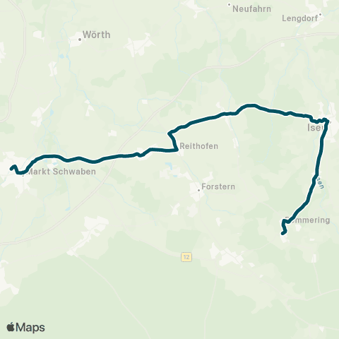 Die Münchner VerkehrsVerbund  Mittbach - Isen - Markt Schwaben map