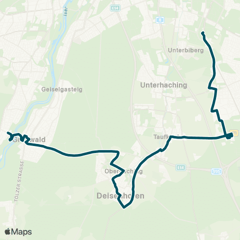 Die Münchner VerkehrsVerbund  Neuperlach Süd - Brunnthal Nord - Deisenhofen - Höllriegelskreuth map