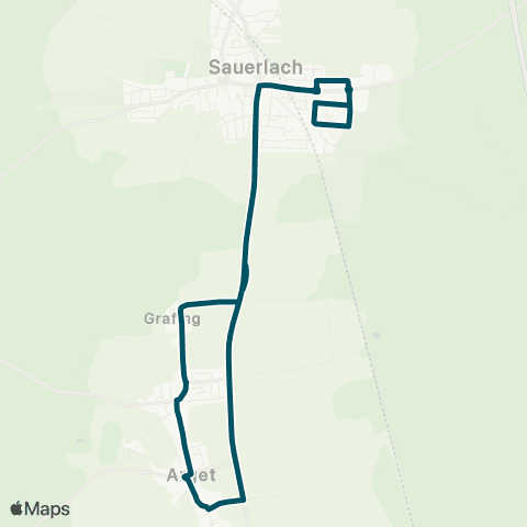 Die Münchner VerkehrsVerbund  Sauerlach, Mühlweg - Sauerlach - Arget map