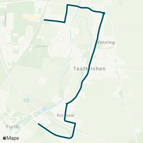 Die Münchner VerkehrsVerbund  Taufkirchen - Gewerbegebiet Potzham map