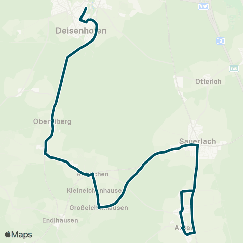 Die Münchner VerkehrsVerbund  Sauerlach - Altkirchen - Deisenhofen Ost map