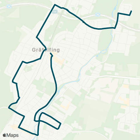 Die Münchner VerkehrsVerbund  Lochham, Starnberger Str. - Lochham - Gräfelfing, Rathaus - Planegg - Gräfelfing map