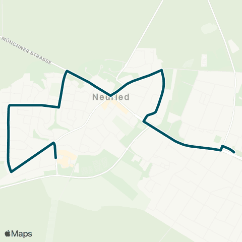Die Münchner VerkehrsVerbund  Neuried, Hainbuchenring - Fürstenried West map