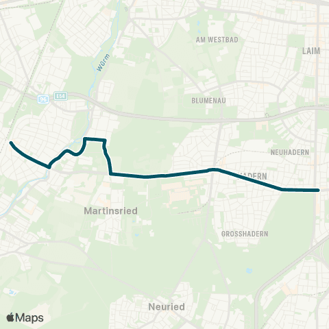 Die Münchner VerkehrsVerbund  Gräfelfing - Großhadern - Waldfriedhof map