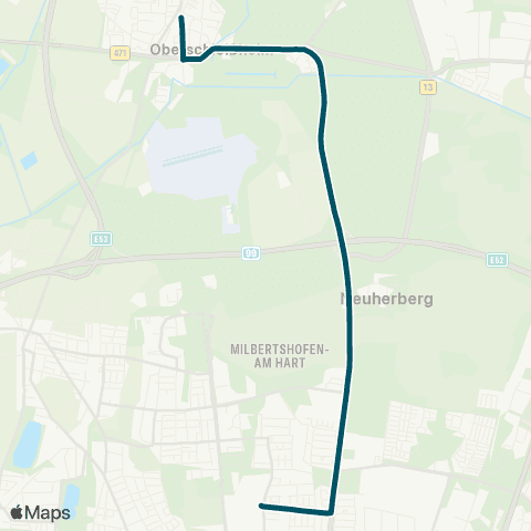 Die Münchner VerkehrsVerbund  Am Hart - Helmholtz-Zentrum - Oberschleißheim map