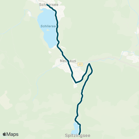 Die Münchner VerkehrsVerbund  Schliersee - Neuhaus - Spitzingsee map