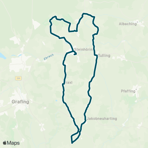 Die Münchner VerkehrsVerbund  Steinhöring - Frauenneuharting - Tulling - Abersdorf - Steinhöring map