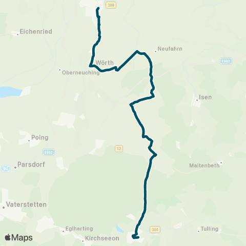 Die Münchner VerkehrsVerbund  Ebersberg - Hohenlinden - Forstern - Erding map