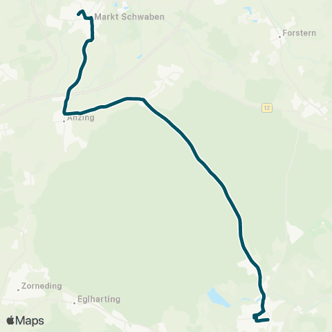 Die Münchner VerkehrsVerbund  Ebersberg - Schwaberwegen Anzing - Markt Schwaben map