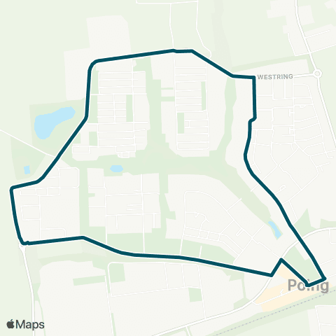Die Münchner VerkehrsVerbund  Poing Nord - Mitterfeldring / Stahlgruber - Bergfeldsee - Poing Nord map
