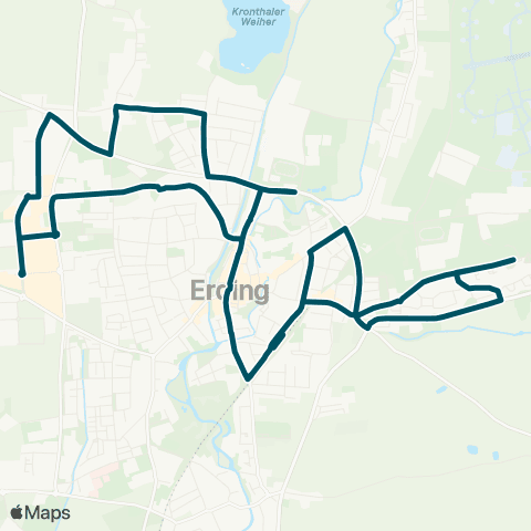 Die Münchner VerkehrsVerbund  Erding - Williamsville - Am Stadion - Brauerei - Erding map
