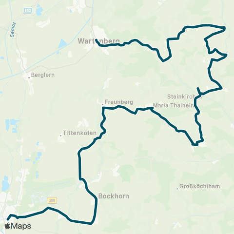 Die Münchner VerkehrsVerbund  Erding - Fraunberg - Steinkirchen - Kirchberg - Wartenberg map