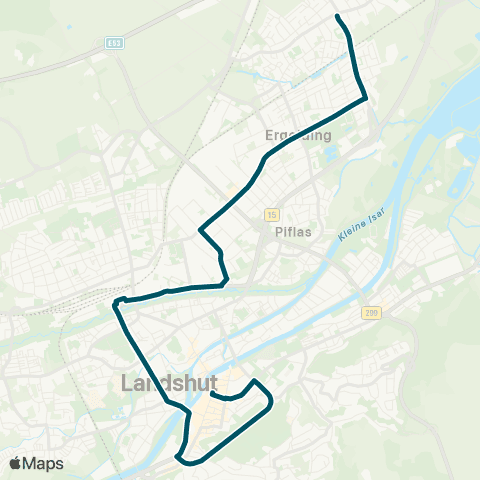 Die Münchner VerkehrsVerbund  Altstadt - Ländtorplatz - Hauptbahnhof - Ergolding map
