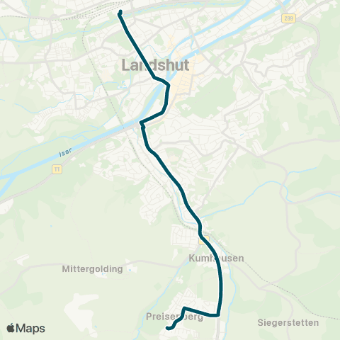 Die Münchner VerkehrsVerbund  Preisenberg - Kumhausen - Ländtorplatz - Hauptbahnhof map