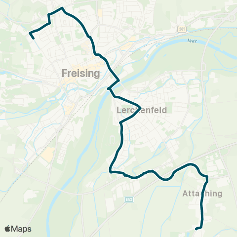 Die Münchner VerkehrsVerbund  P+R-Platz - Kirche St. Lantpert - Gewerbegebiet - Attaching map