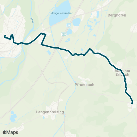 Die Münchner VerkehrsVerbund  Buch am Erlbach / Wang - Moosburg map