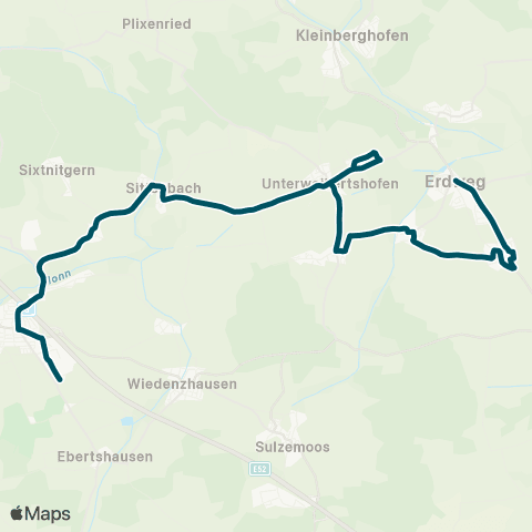 Die Münchner VerkehrsVerbund  Erdweg - Unterweikertshofen - Höfa - Odelzhausen map