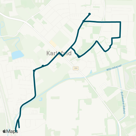 Die Münchner VerkehrsVerbund  Karlsfeld - Karlsfeld, Ludwig-Ganghofer-Straße - Karlsfeld map