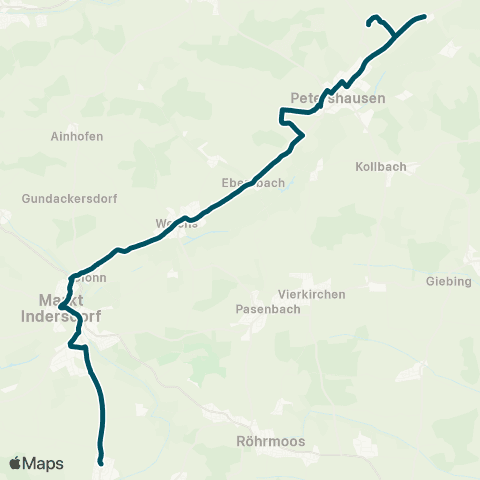 Die Münchner VerkehrsVerbund  Sigmertshausen - Niederroth - Markt Indersdorf - Petershausen - Obermarbach map