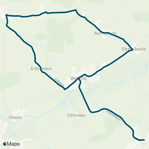 Die Münchner VerkehrsVerbund  Markt Indersdorf - Ainhofen - Weichs - Vierkirchen-Esterh. map