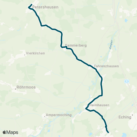 Die Münchner VerkehrsVerbund  Petershausen West - Kammerberg - Haimhausen - Lohhof map