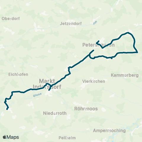 Die Münchner VerkehrsVerbund  Erdweg - Markt Indersdorf - Weichs - Petershausen West map