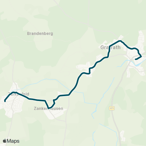 Die Münchner VerkehrsVerbund  Grafrath - Kottgeisering - Pleitmannswang - Zankenhausen - Türkenfeld map