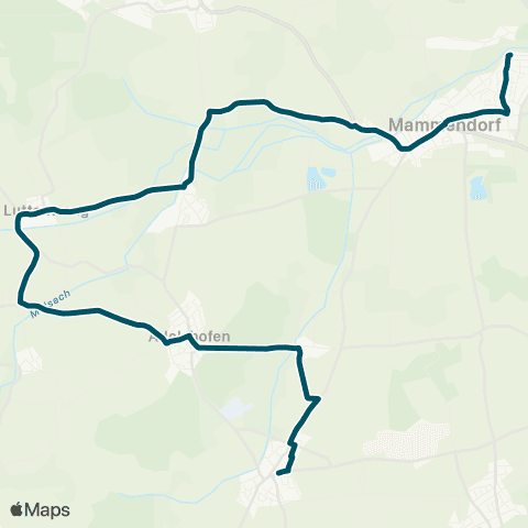 Die Münchner VerkehrsVerbund  Mammendorf - Jesenwang, Schule - Mammendorf, Schule - Moorenweis map