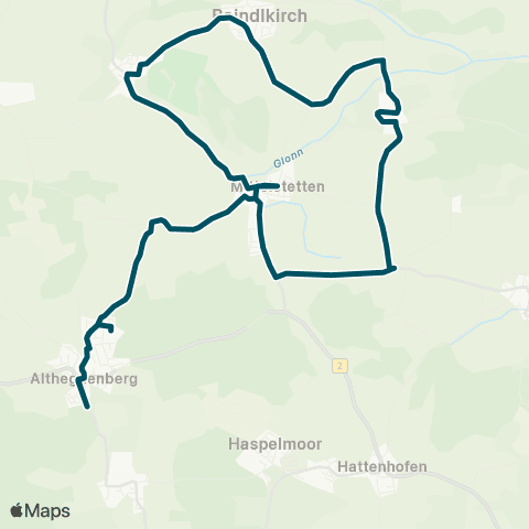 Die Münchner VerkehrsVerbund  Althegnenberg - Tegernbach - Oberschweinbach - Mammendorf - Fürstenfeldbruck map